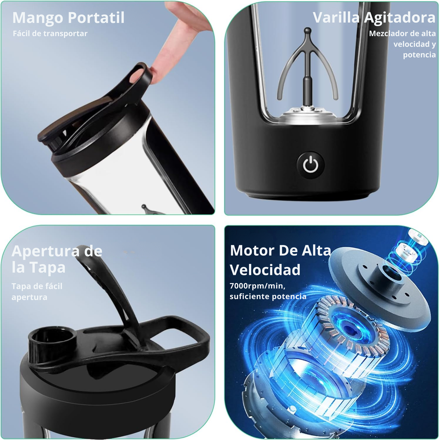 Shaker Mezcladora 450 ml – Ideal para Batidos