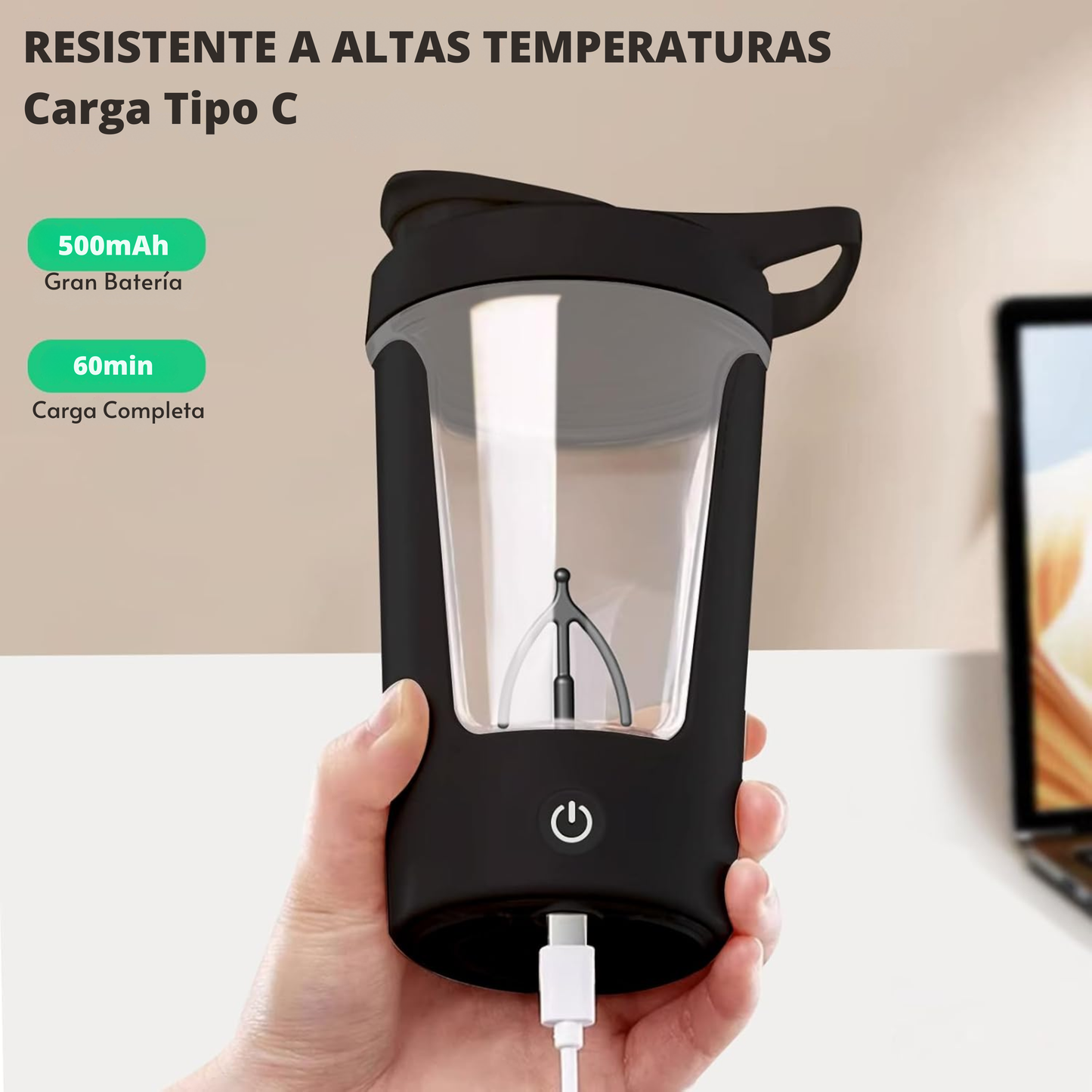 Shaker Mezcladora 450 ml – Ideal para Batidos