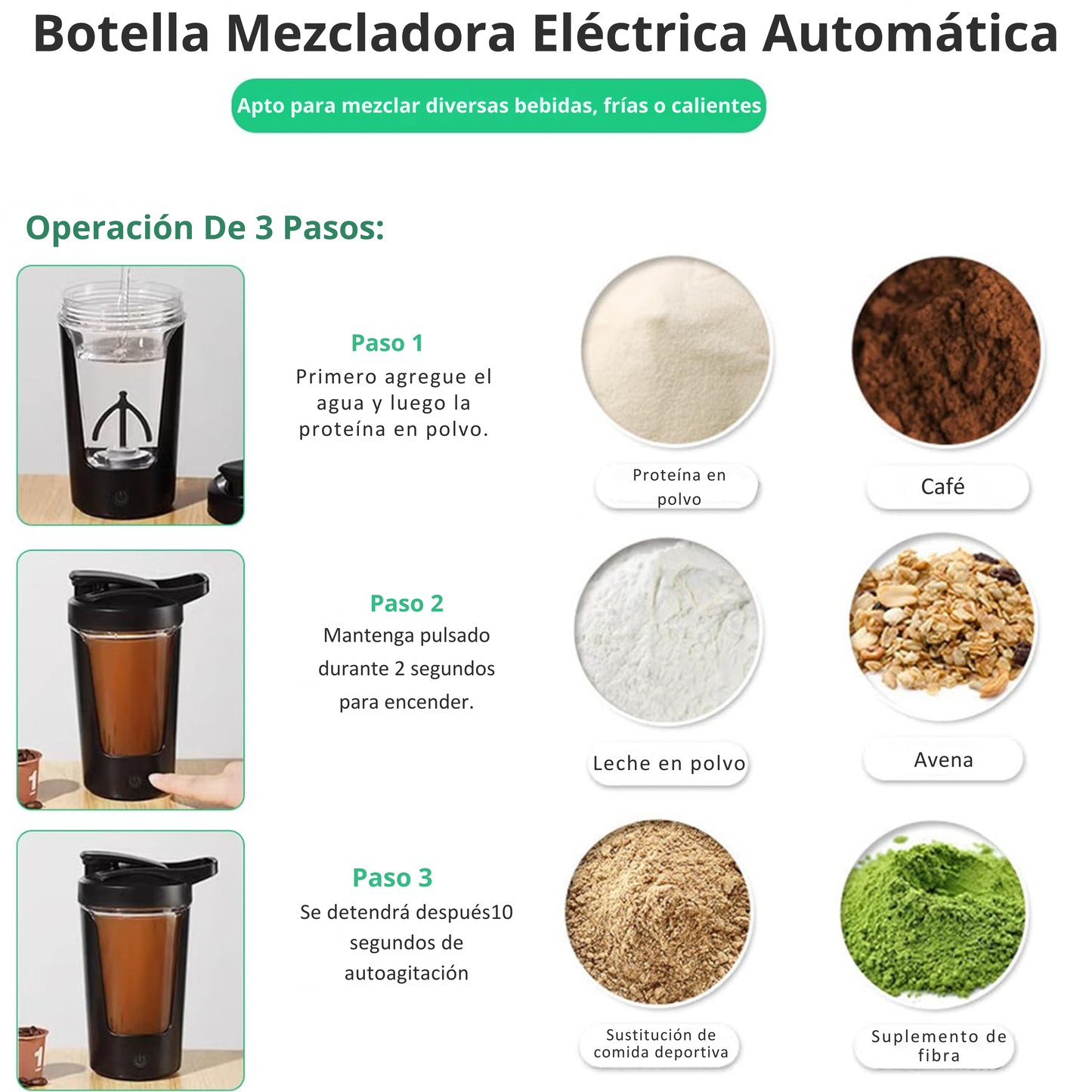 Shaker Mezcladora 450 ml – Ideal para Batidos